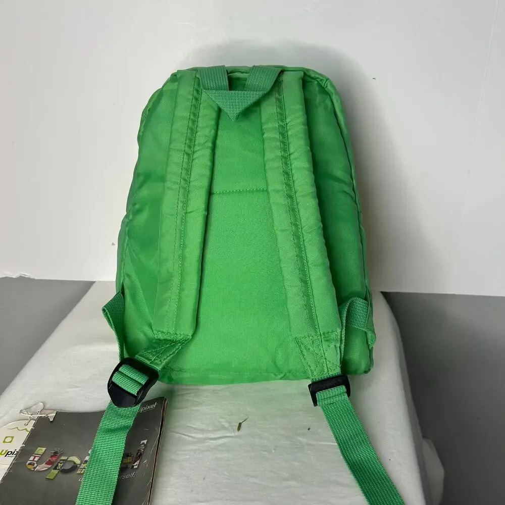 Upixel Pixel Backpack Green Yellow Pokeball Design Buildable Silicone Panel 12